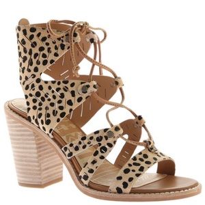Brand New Dolce Vita Leopard Print Tie up Sandals